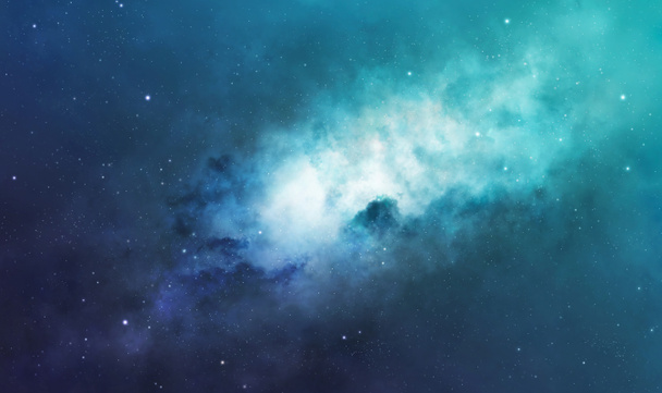 Nebulosa azul y verde
 - Foto, Imagen