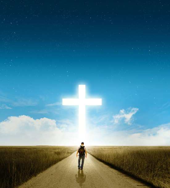 Walk to the cross - Photo, Image