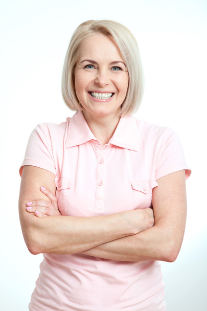Friendly smiling middle-aged woman  - Foto, imagen