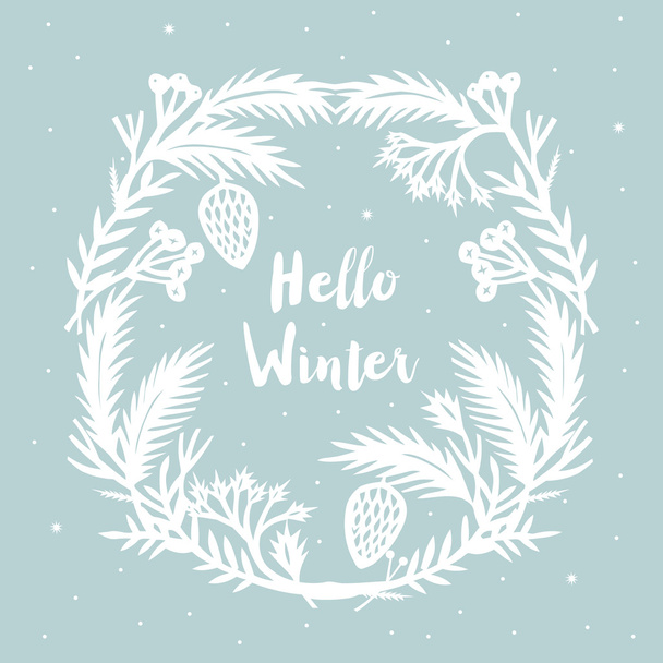 Hello Winter. Print - Vector, Image