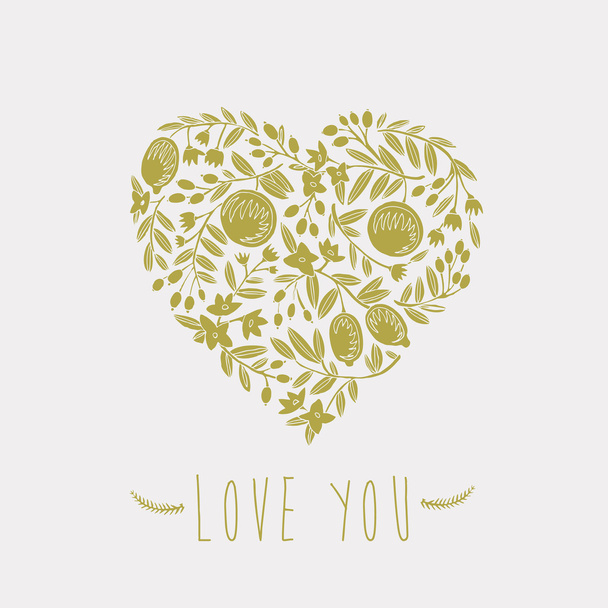 Love You Card - Vector, Image