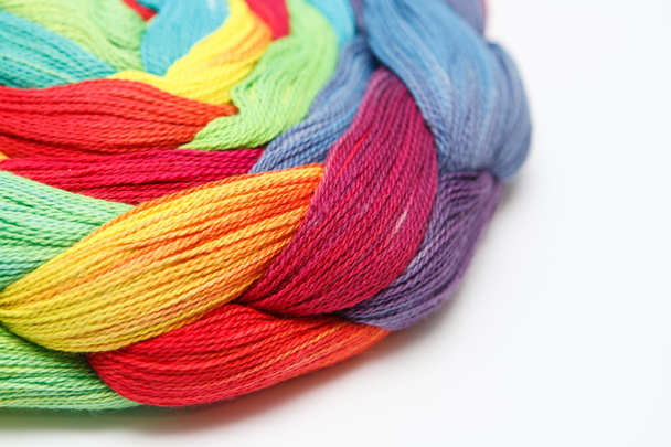 The multicolored yarn used for knitting clothes - Photo, Image