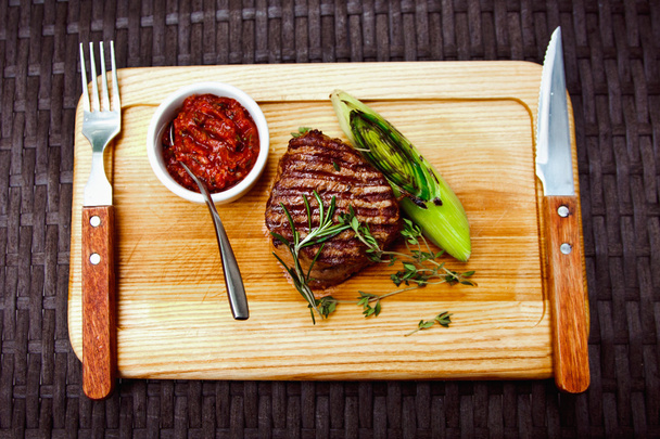 Beautiful juicy well done steak - Photo, Image