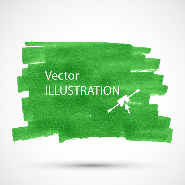 Colorful green marker stain. - Vector, Imagen
