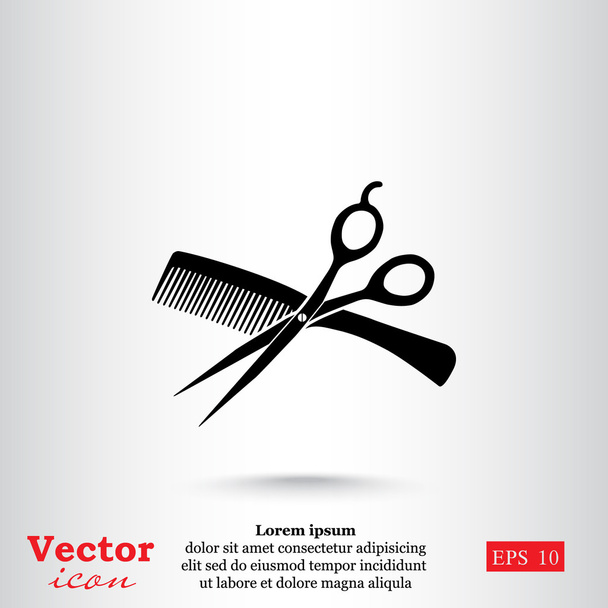 Kapper salon pictogram - Vector, afbeelding