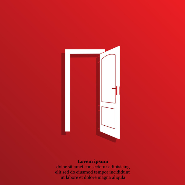 open deur pictogram - Vector, afbeelding