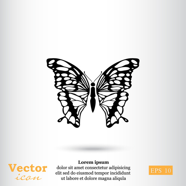 飛んでいる蝶のアイコン - ベクター画像