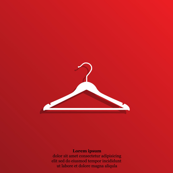 lege kleding hanger pictogram - Vector, afbeelding