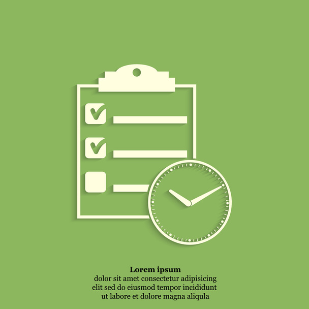 business schedule icon - Vector, Image