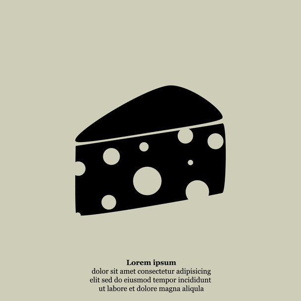 piece of cheese icon - Vector, Image