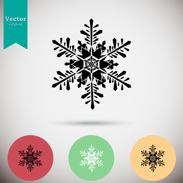 winter snowflake icons set - Vector, Imagen