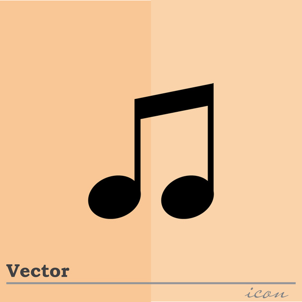 Muziek notities pictogram - Vector, afbeelding