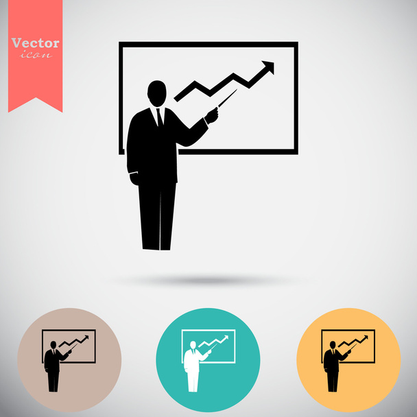 business presentation icons set - Vector, Image