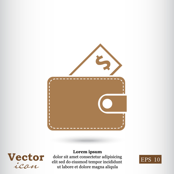 Para simgesi olan cüzdan - Vektör, Görsel