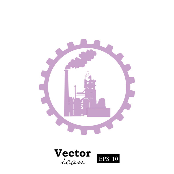 Endüstriyel fabrika simgesi - Vector, afbeelding