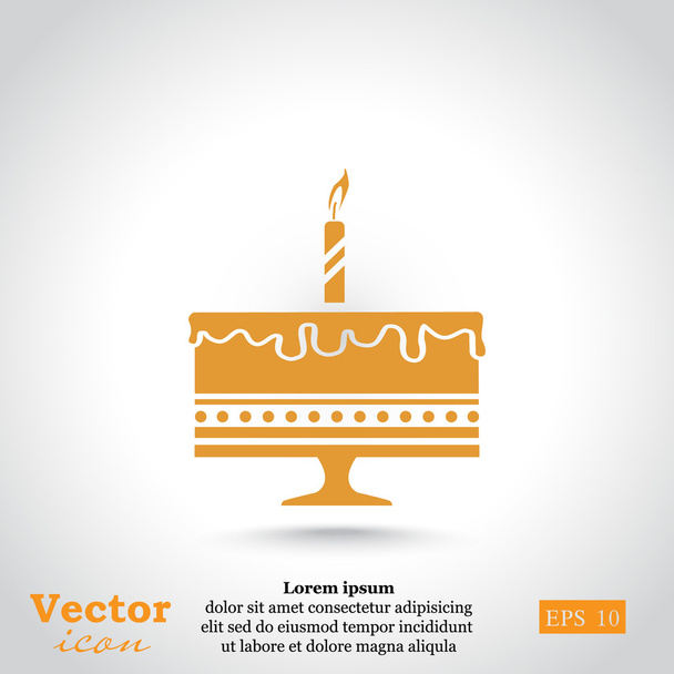 narozeninový dort ikona - Vektor, obrázek