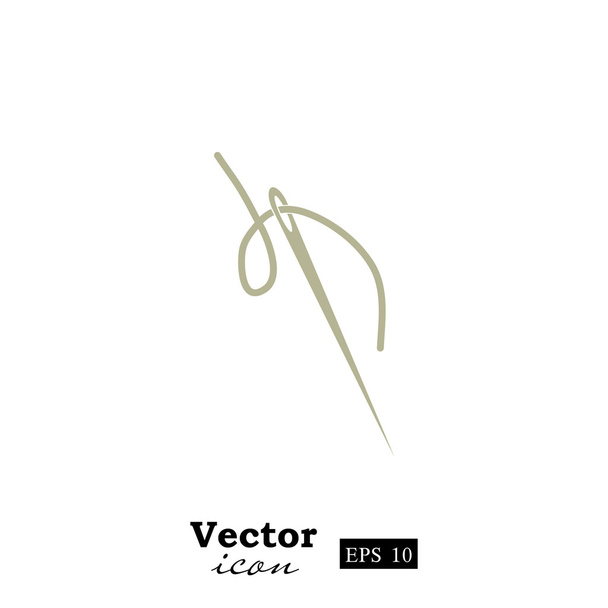 naaien naald pictogram - Vector, afbeelding
