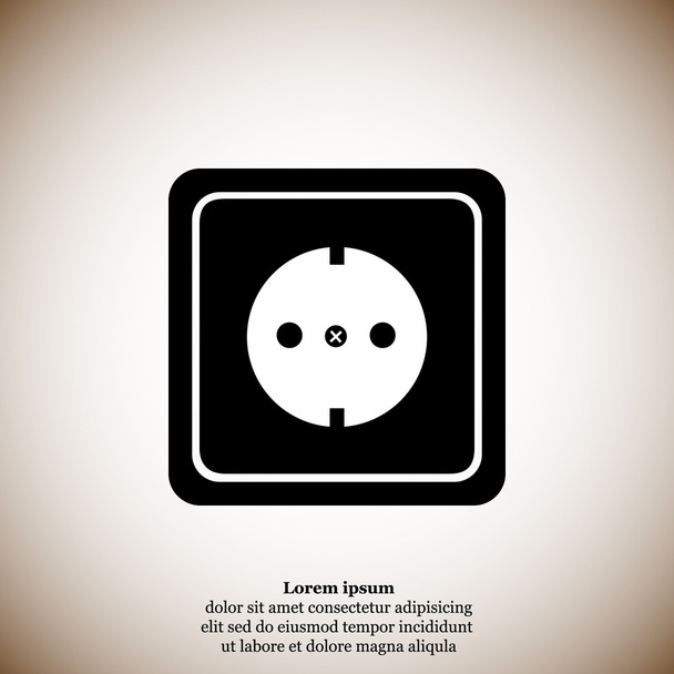 electric socket icon - Vector, Image