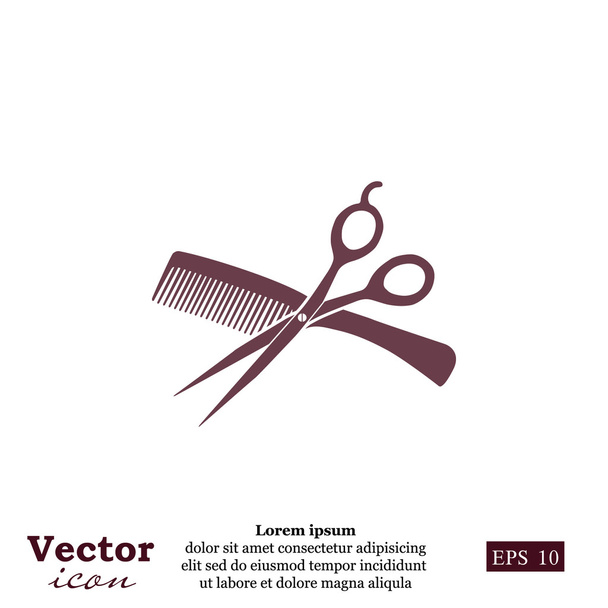 fryzjer salon ikona - Wektor, obraz