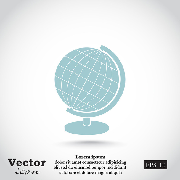 Географическая Глобусная икона
 - Вектор,изображение