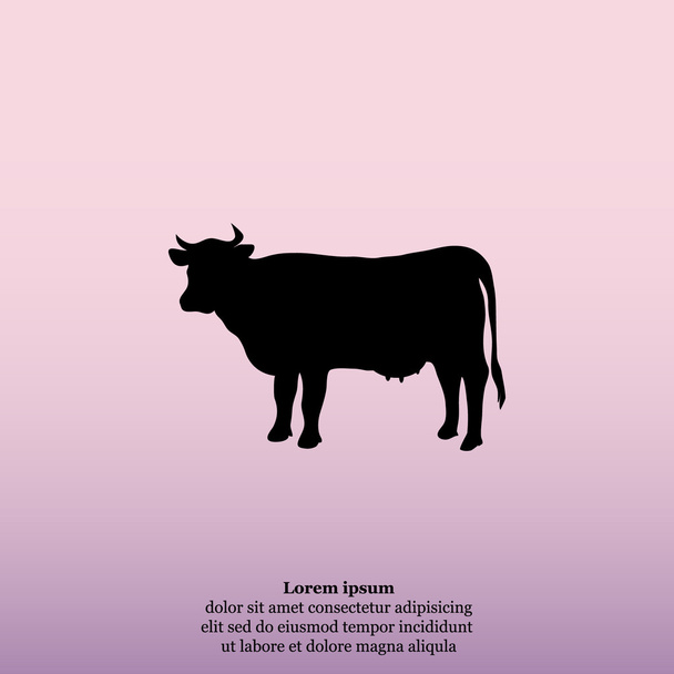 vaca lechera icono
 - Vector, Imagen