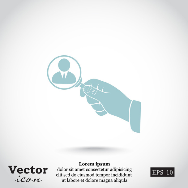 Иконка поиска сотрудников
 - Вектор,изображение