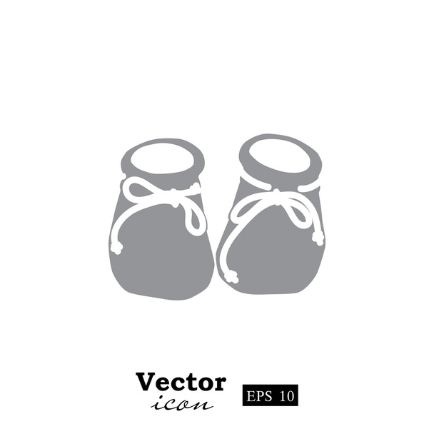 Bebé botines icono
 - Vector, Imagen