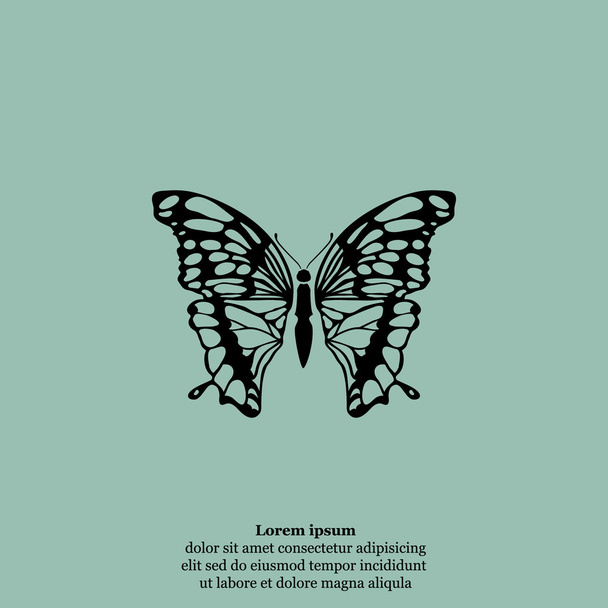 Icono mariposa voladora
 - Vector, imagen