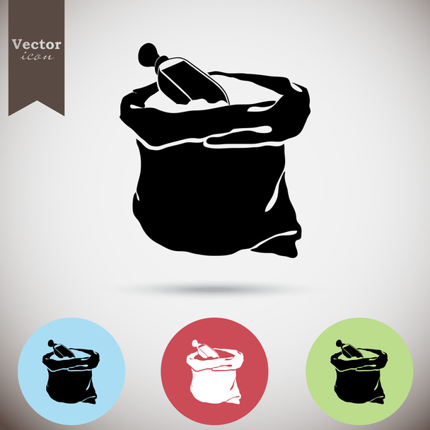 saco de cereales iconos conjunto
 - Vector, Imagen