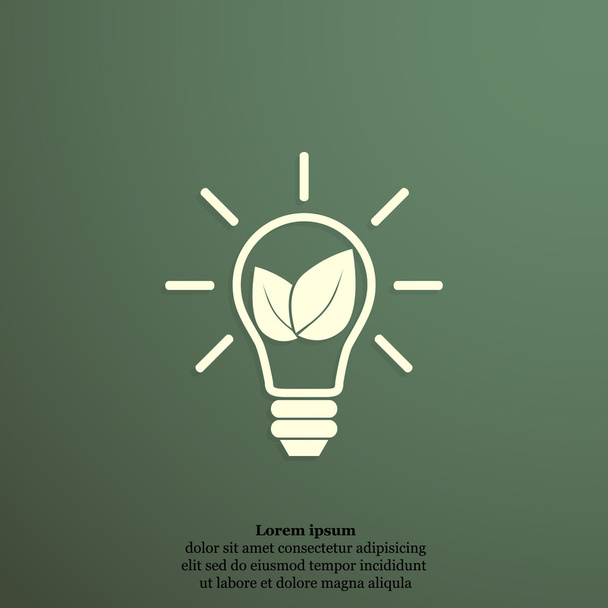 Zielona energia ikona - Wektor, obraz