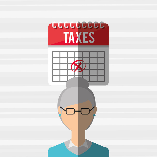 φορολογικές χρόνο σχεδιασμού - Διάνυσμα, εικόνα