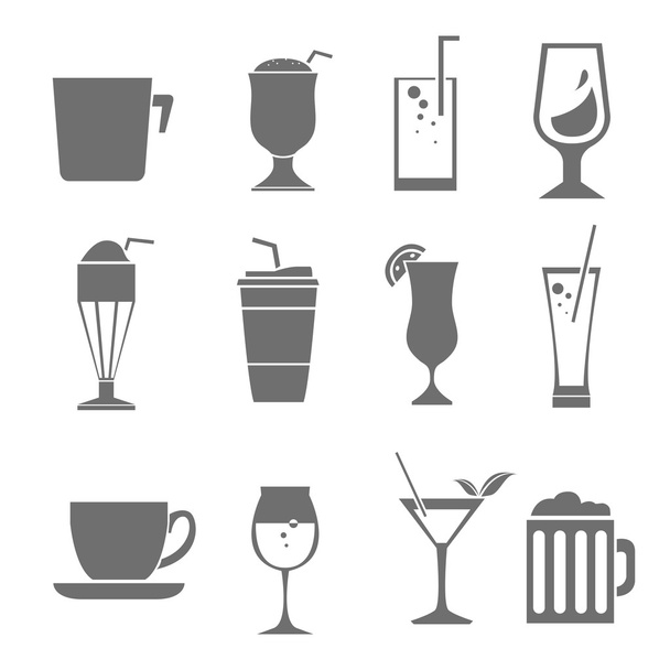 beverage cup set - Vector, Image