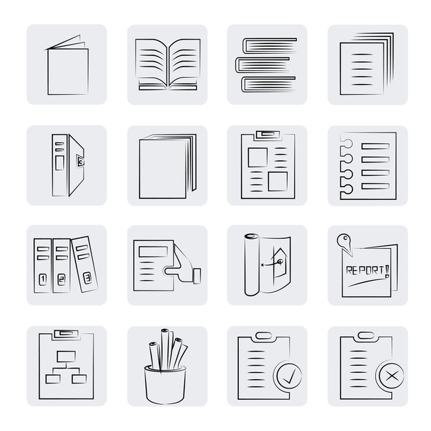 office and documents - Vector, afbeelding