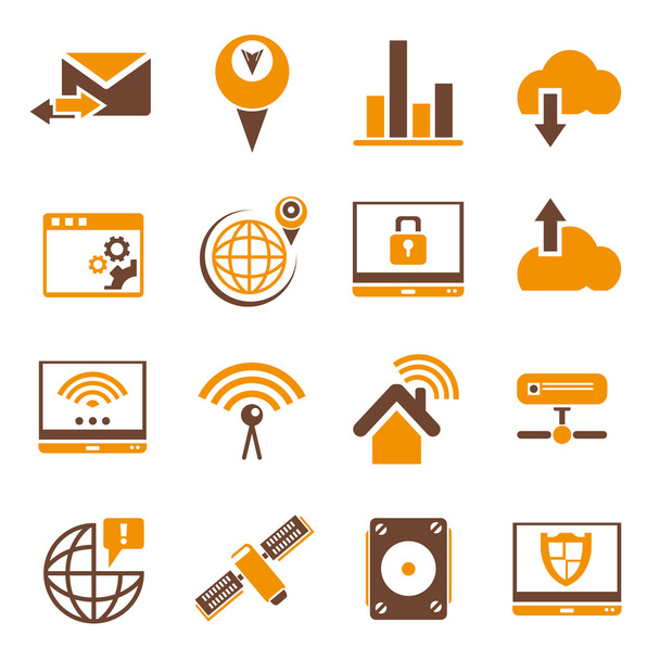 ikony komunikace a Internetu - Vektor, obrázek