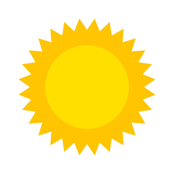Vector sun icon isolated on white background. - Vector, Image