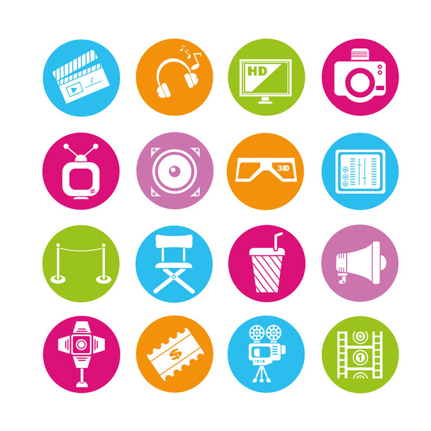 web and multimedia icons - Vector, Image