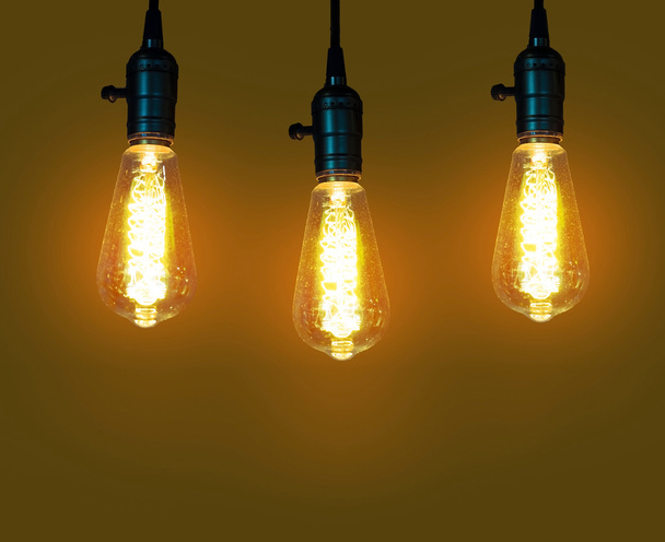 vintage incandescent light bulb on service - Photo, Image