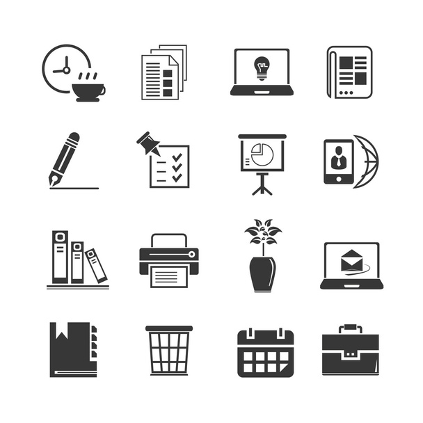 office icons set - Vector, Image