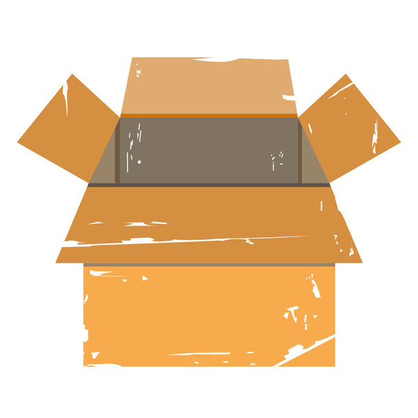 гранж картонну коробку
 - Вектор, зображення