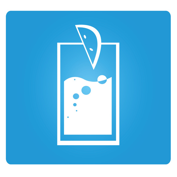 symbole de boissons en bouton bleu
 - Vecteur, image