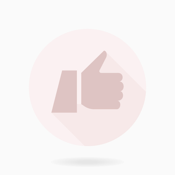 Jemný plochý ikona s palcem nahoru - Fotografie, Obrázek