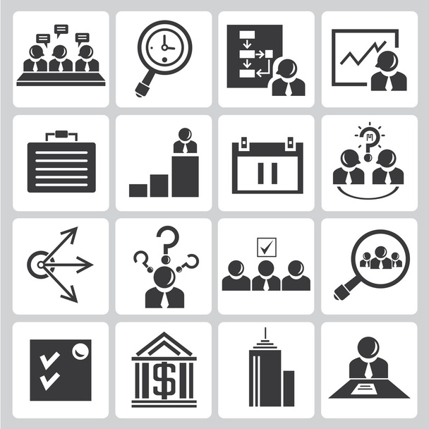 Iconos de gestión empresarial - Vector, Imagen