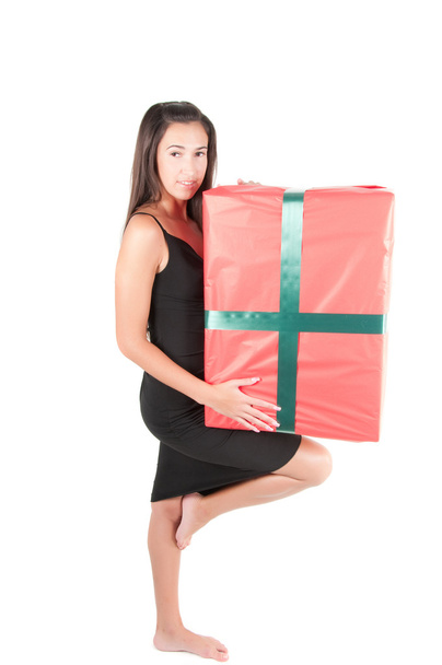 Woman with present - Photo, Image
