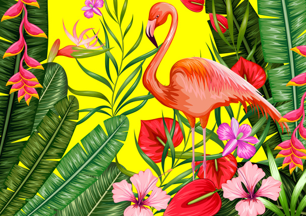 Exotic Tropical Background - Vector, Image