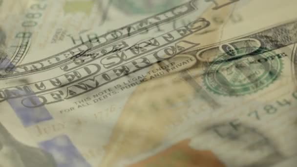 Amerikaanse munt een dollar bill - Financiën en bankwezen concept - Video