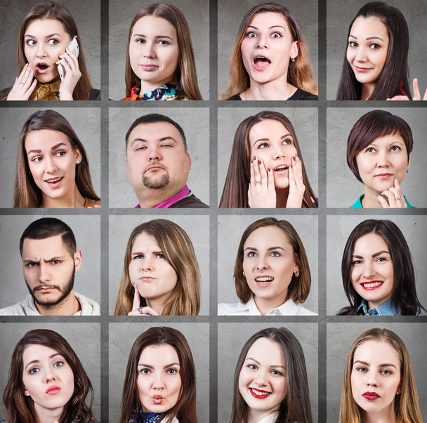 Collage de femmes différentes émotions
 - Photo, image