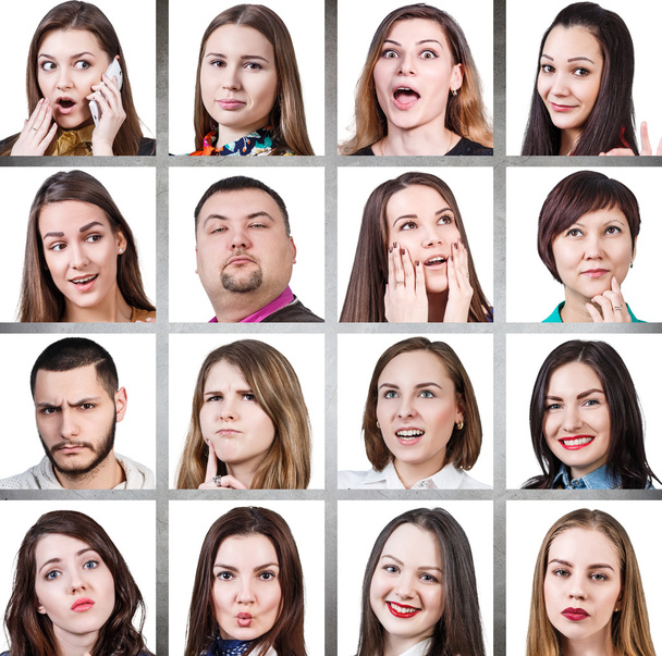 Collage di donne emozioni diverse
 - Foto, immagini
