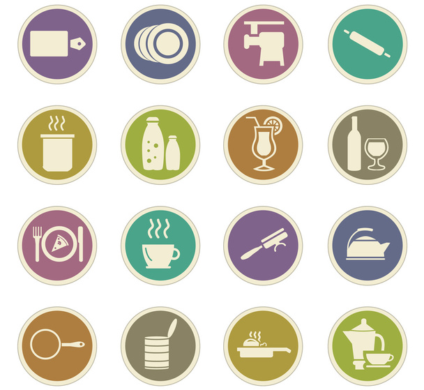 Набір іконок для їжі та кухні
 - Вектор, зображення