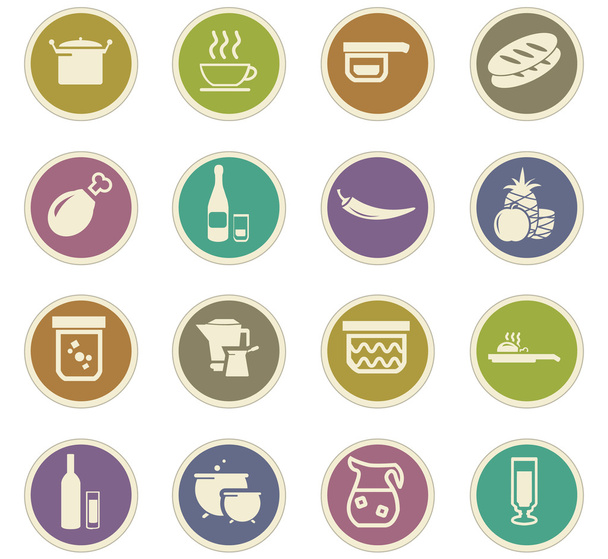 Набір іконок для їжі та кухні
 - Вектор, зображення