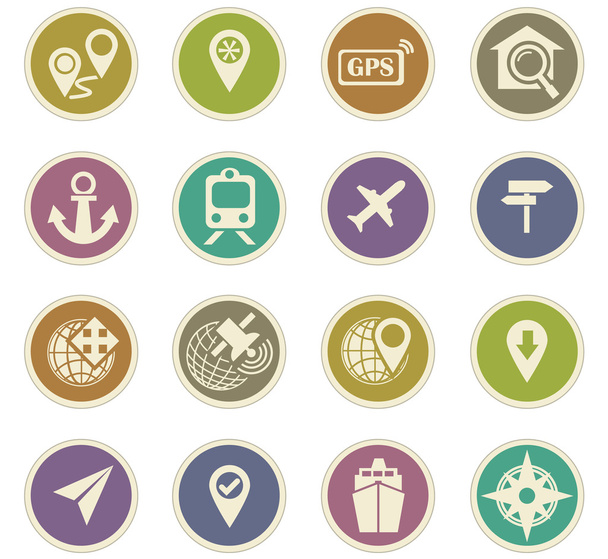 Navigation icon set  - Vecteur, image